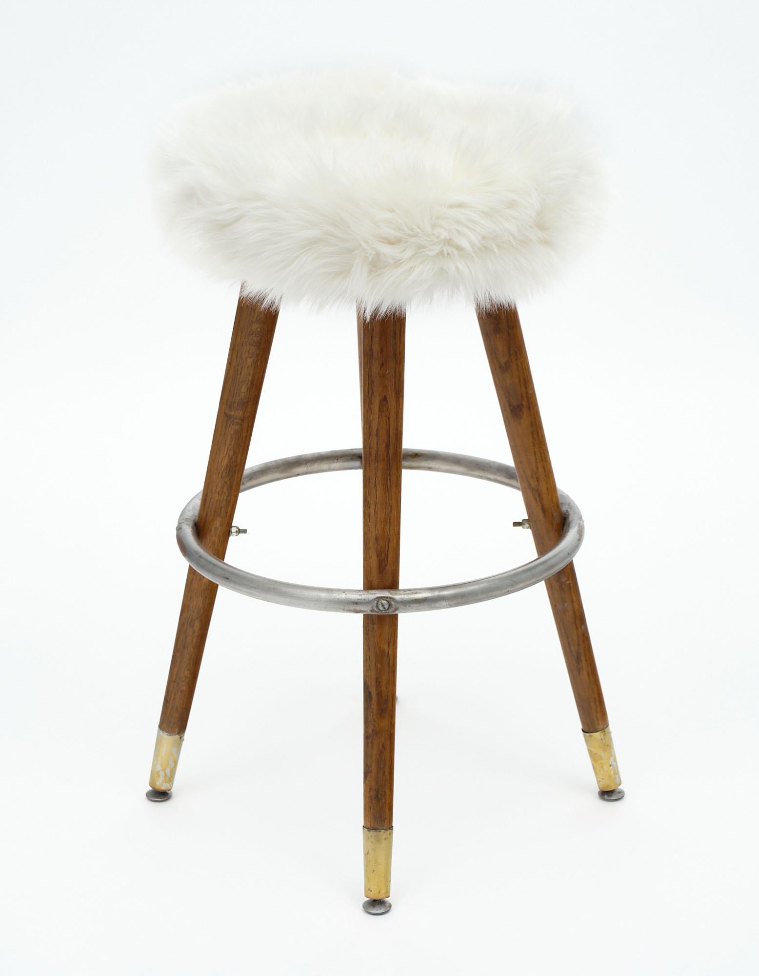 faux fur bar stool