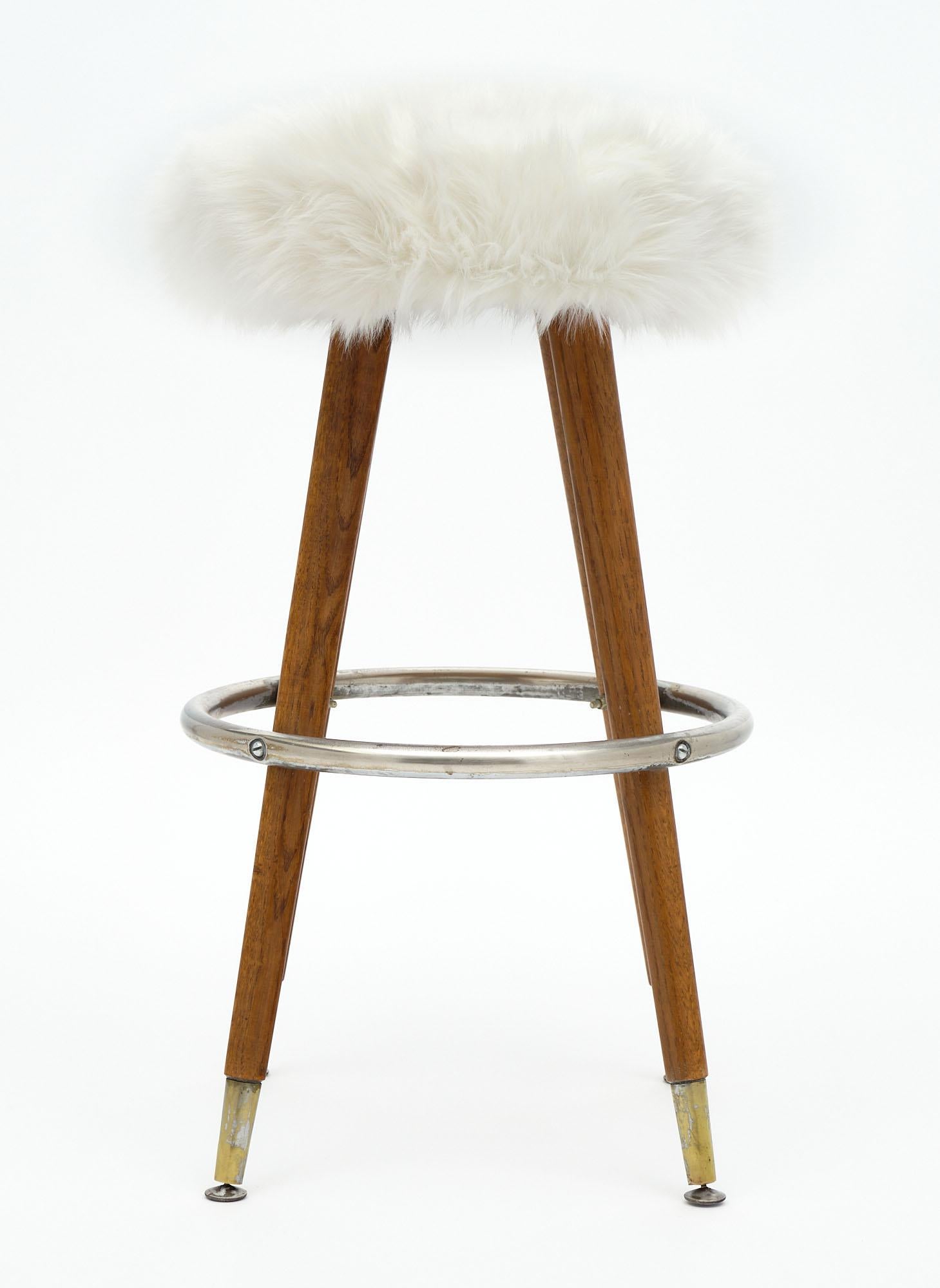 Mid-Century Modern Vintage French Bar Stools