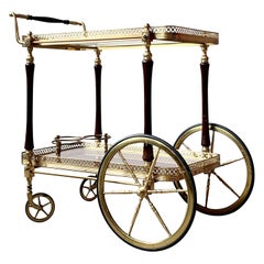 vintage serving tables Vintage French Bar Trolley Serving Tables