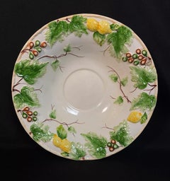 Vintage French Barbotine Earthenware Basin & Jug Set - 2Y587