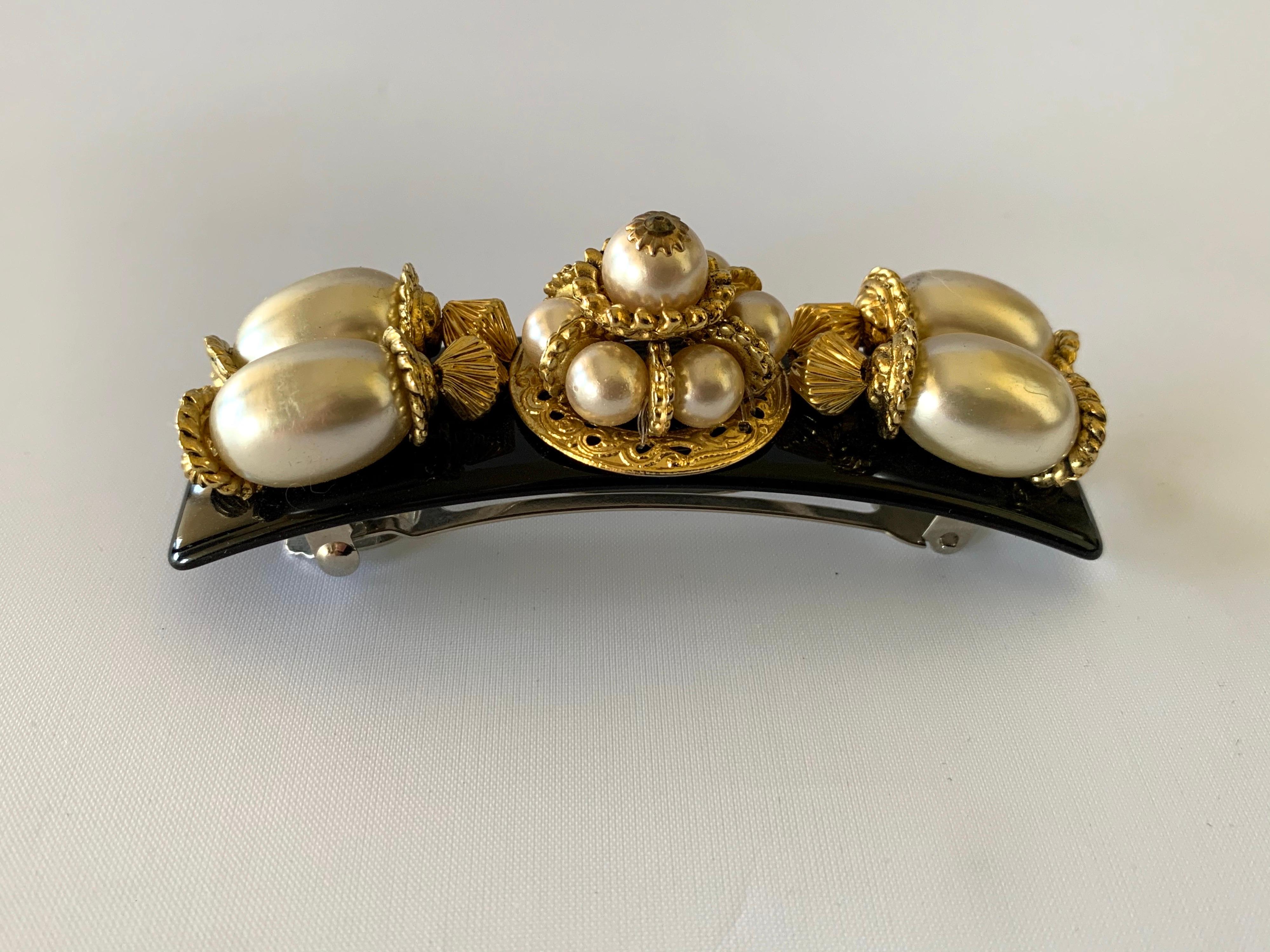 Vintage French hair barrette 