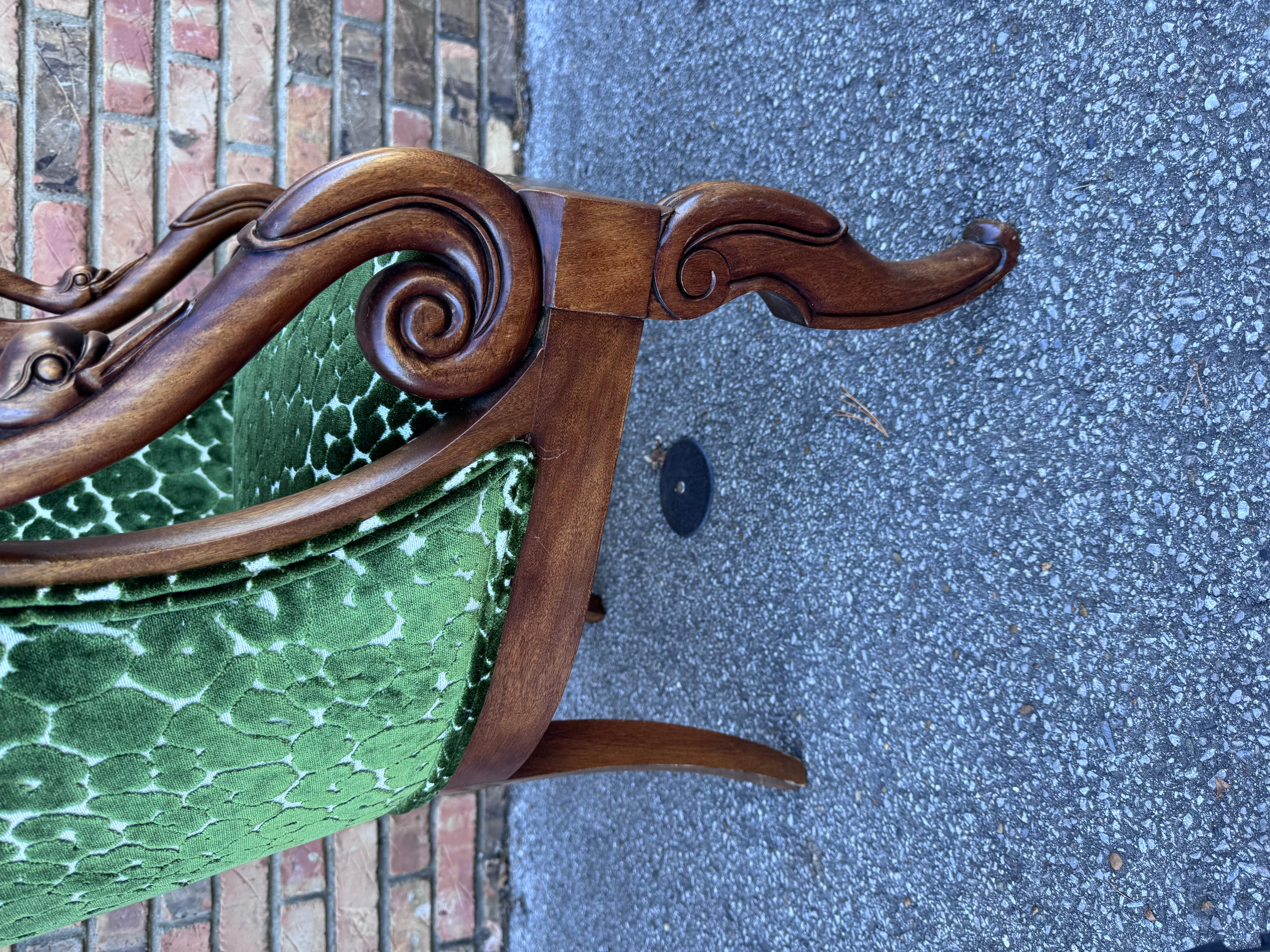Vintage French Barrel Back Chair In Good Condition In Nashville, TN
