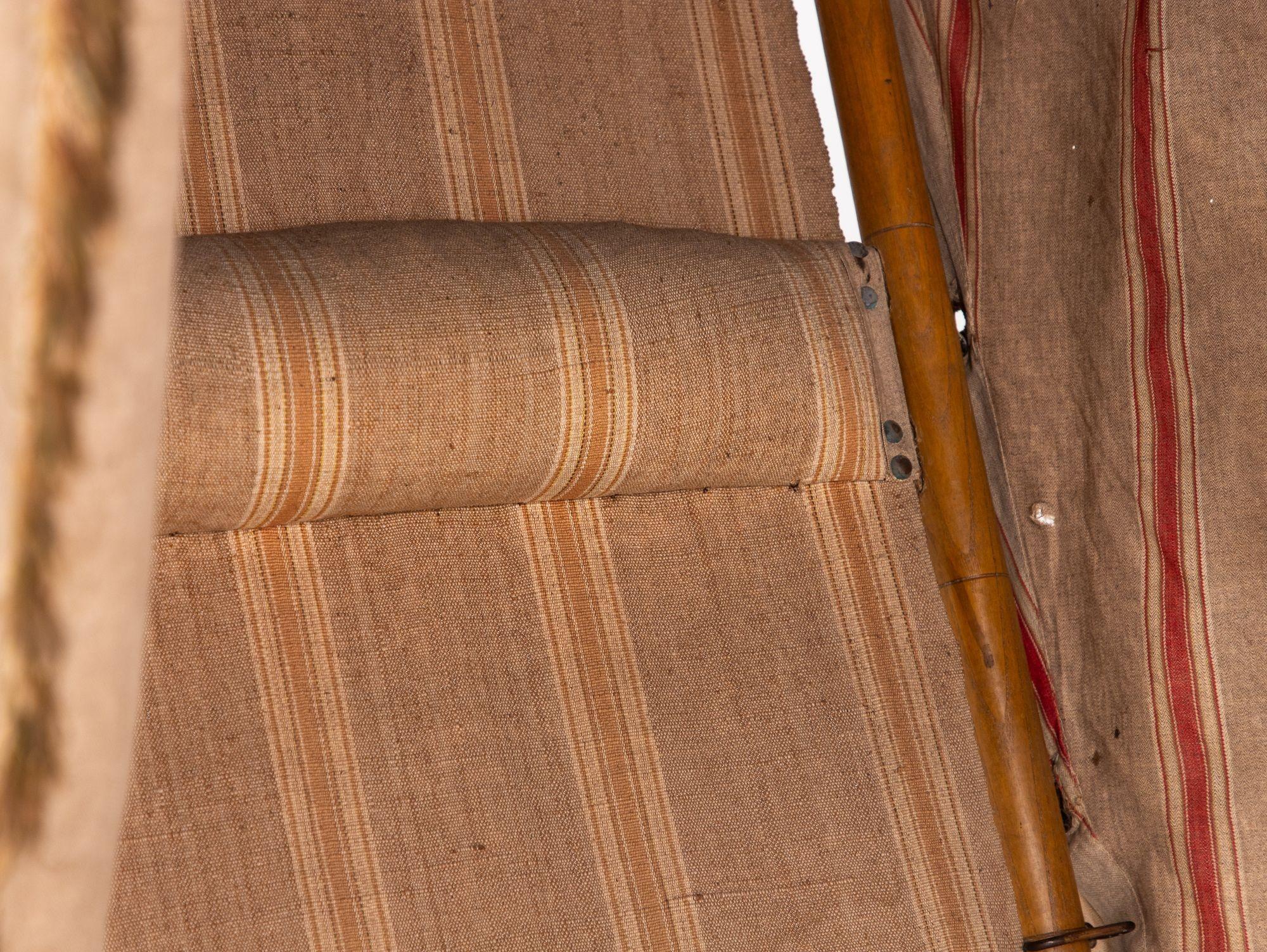 Vintage French Beach Chair with Canopy, Mid 20th C. For Sale 5