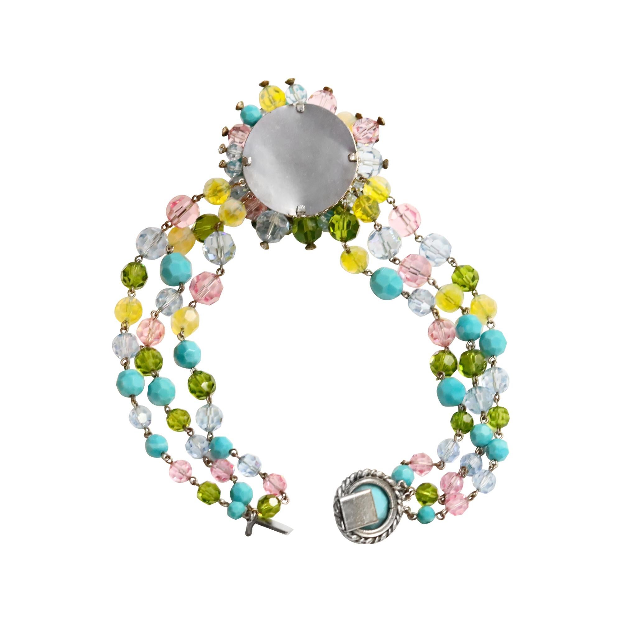 Collana girocollo francese vintage con perline, anni '80 circa in vendita 7