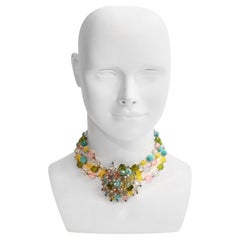 Collana girocollo francese vintage con perline, anni '80 circa