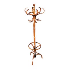 Vintage French Bentwood Thonet Style Coat Hat Rack or Coat Hall Tree