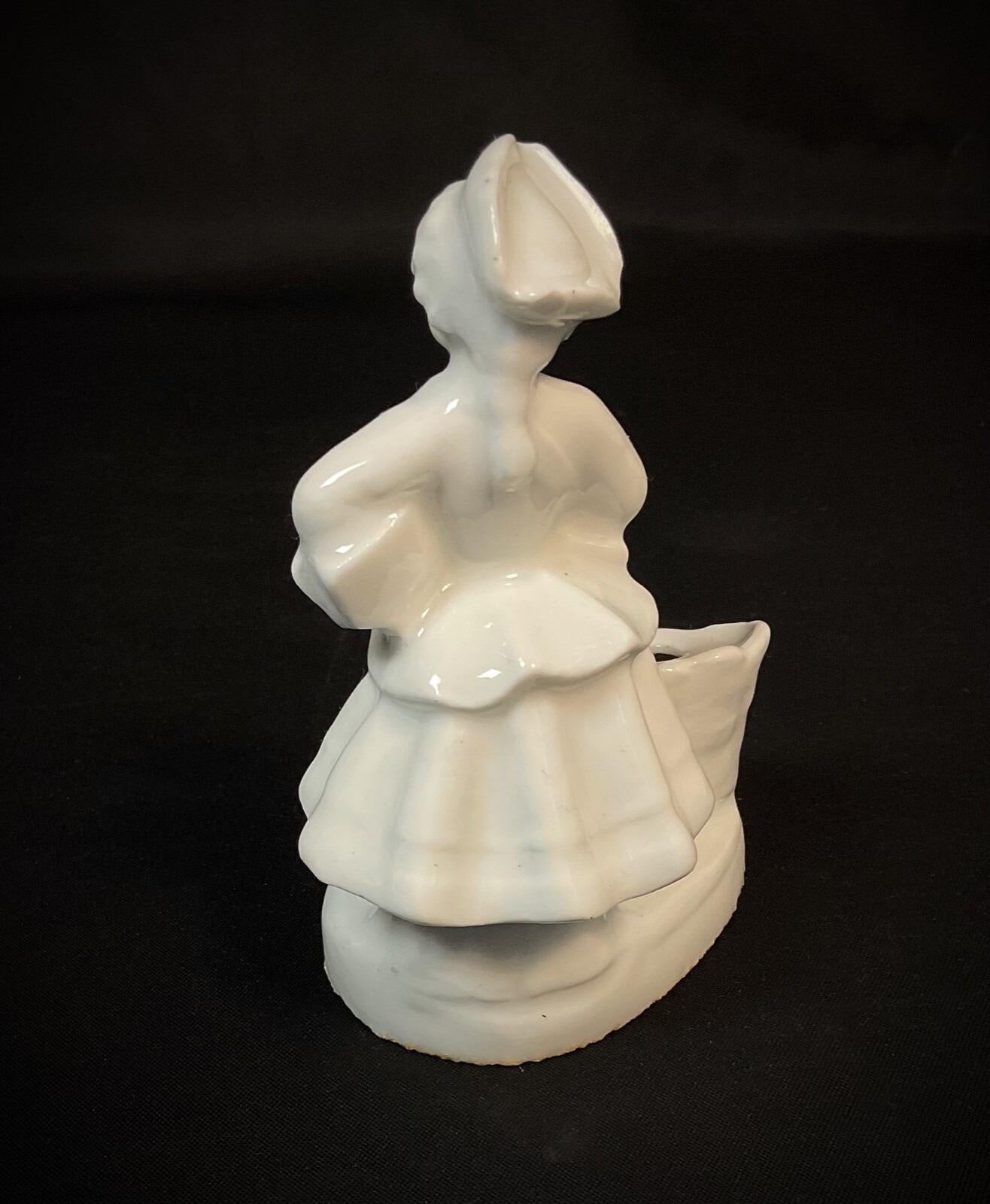 Figurina e calamaio in porcellana di bisquit francese d'epoca, anni '70 - 2Y580 in vendita 1