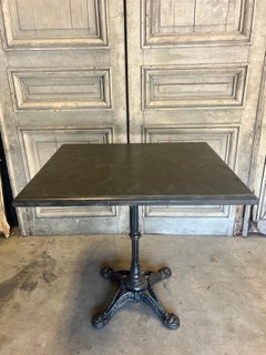 Vintage French Bistro Table w/ Marble Finish