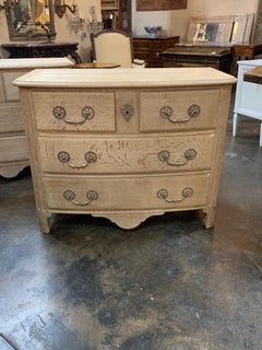 Vintage French Bleached and White Washed Oak Chests