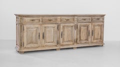 Vintage French Bleached Oak Buffet
