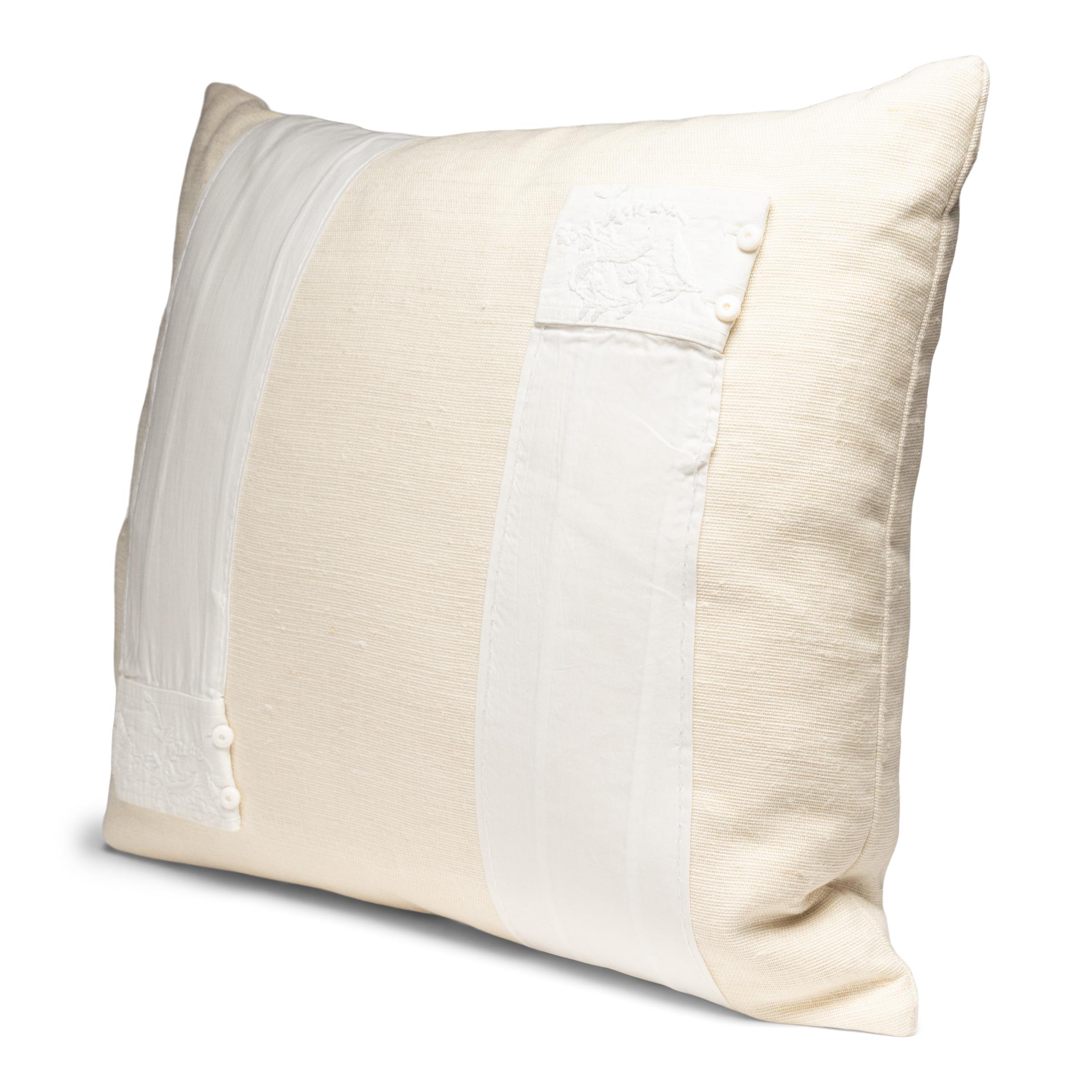 Modern Vintage French Blouse Sleeves Pillow For Sale