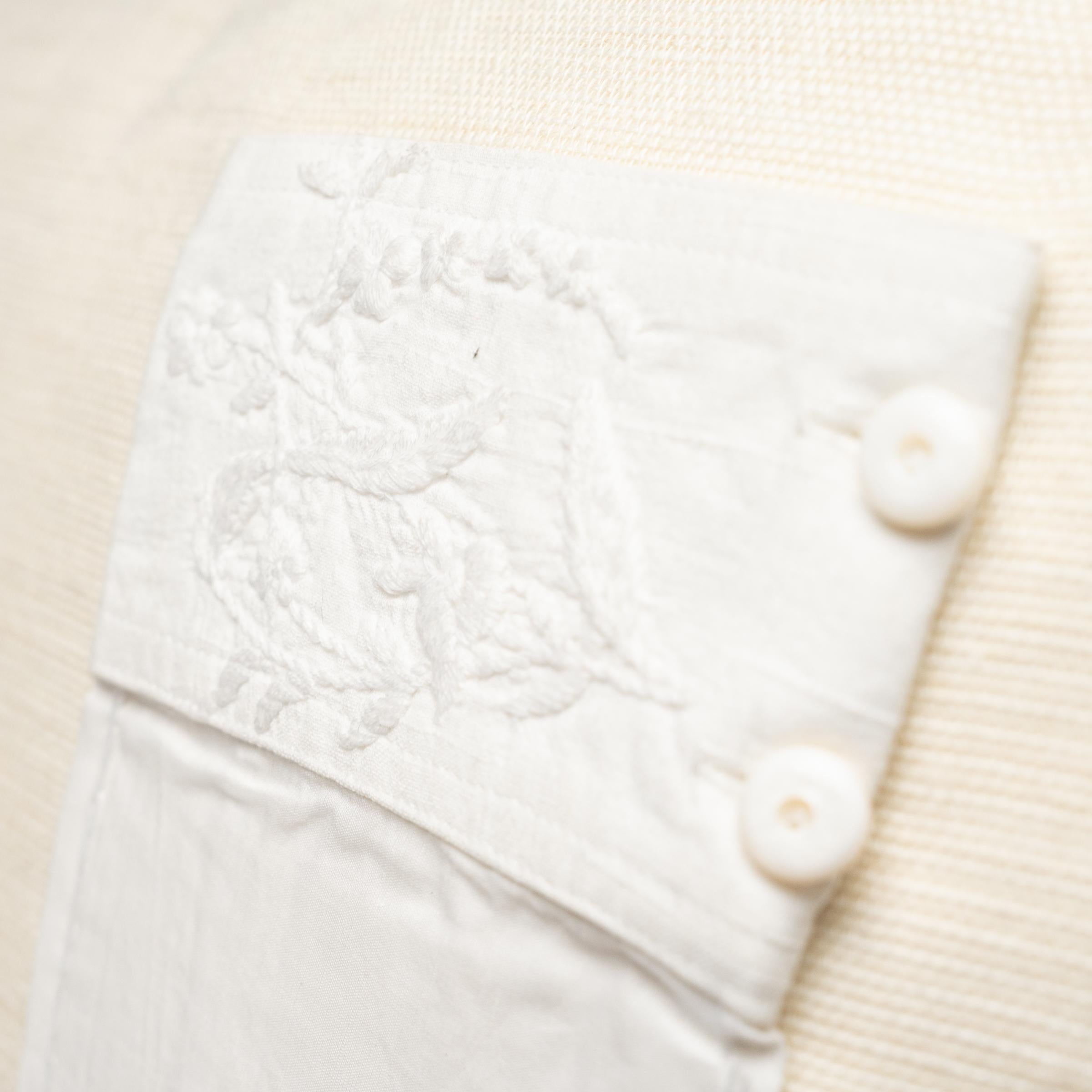 American Vintage French Blouse Sleeves Pillow For Sale