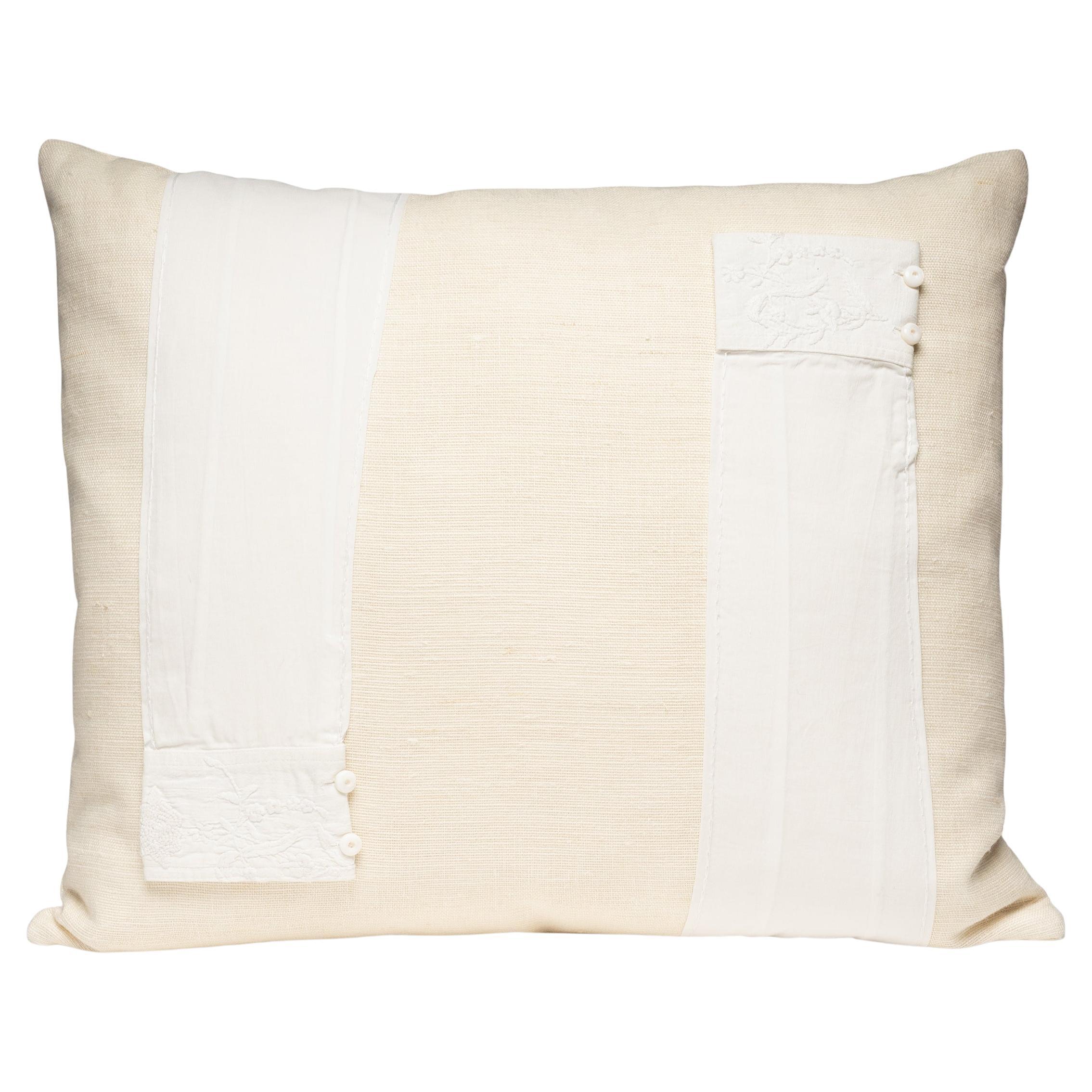 Vintage French Blouse Sleeves Pillow For Sale