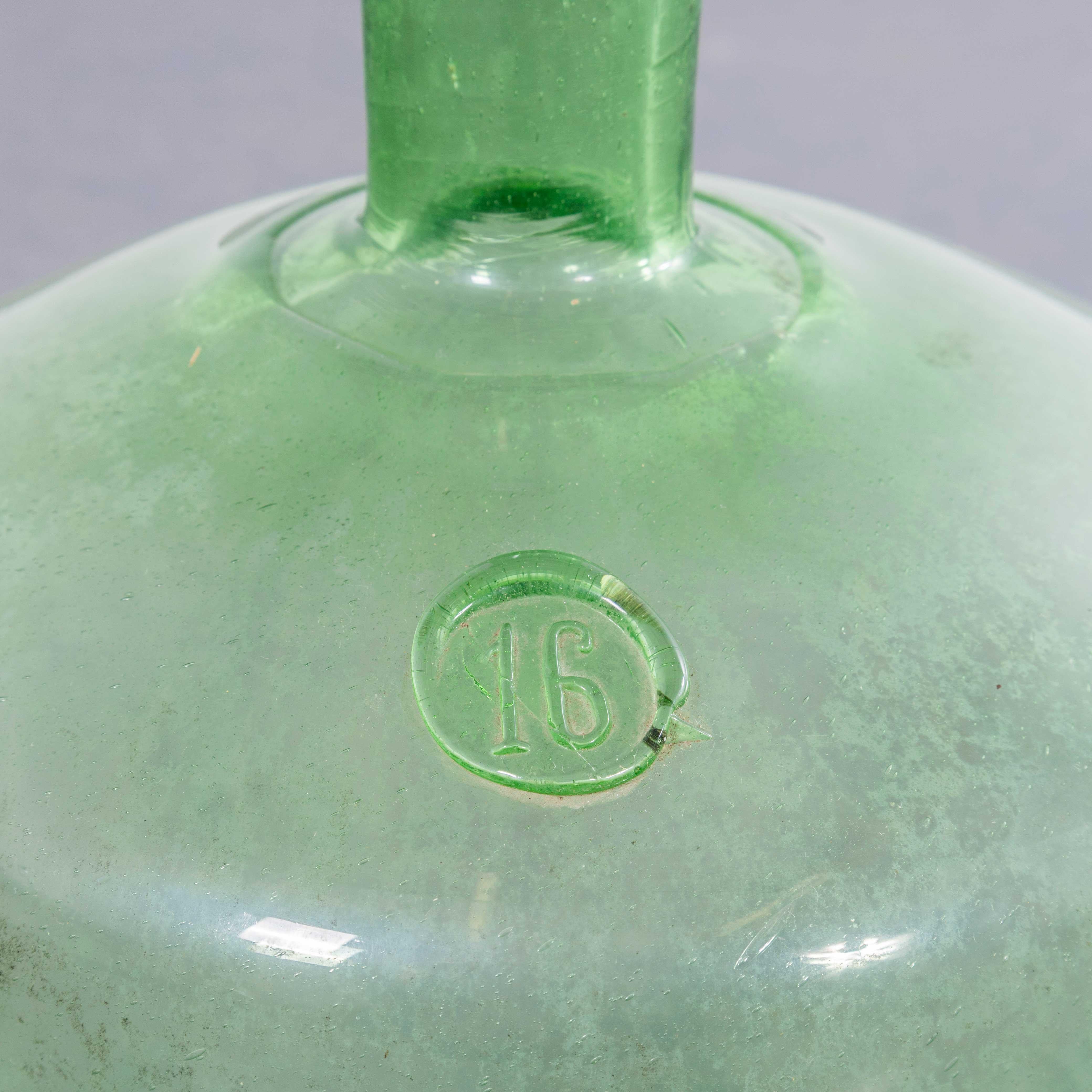 XX secolo Damigiane di vetro blu francese d'epoca - coppia in vendita