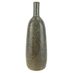 VASE bouteille la borne faïence artisanale 1960s studio céramique vintage