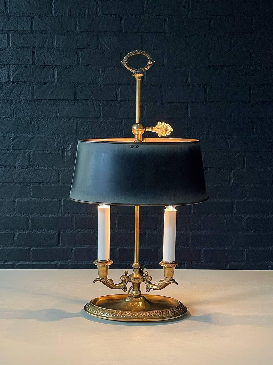 Materials: Brass, Original Tole Shade
Style: French Neoclassical 