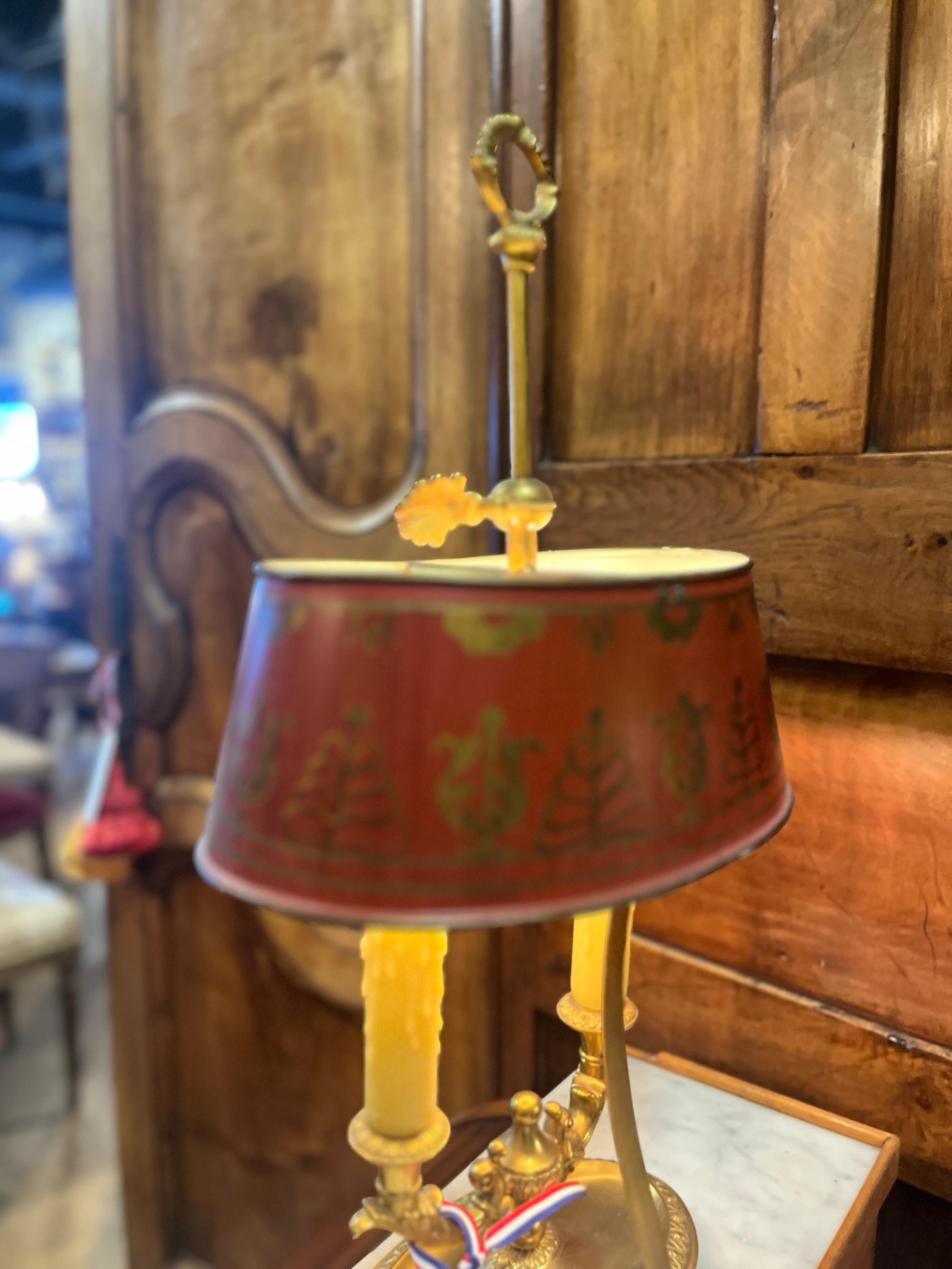 20th Century Vintage French Bouillotte Lamp For Sale