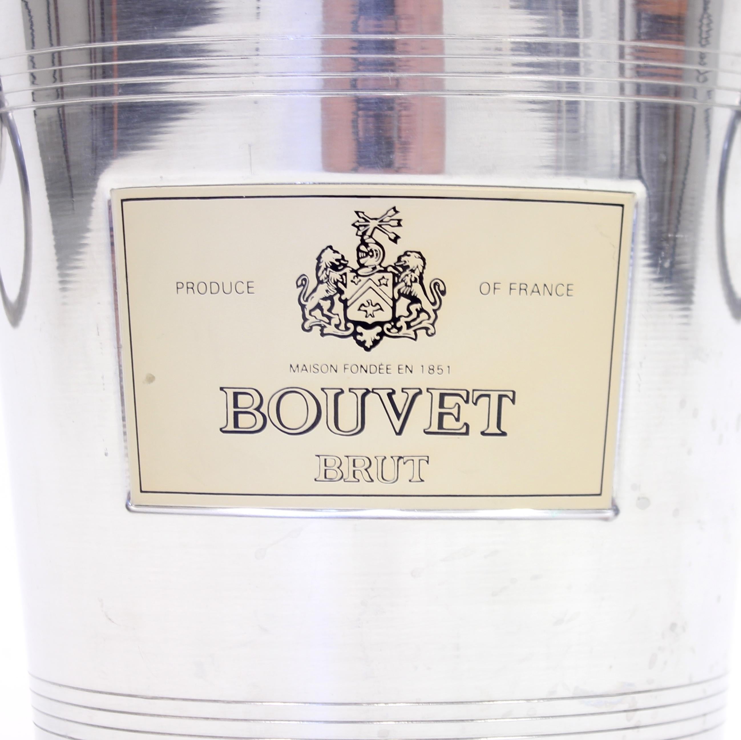 Chrome Vintage French Bouvet Brut Wine Cooler, Late 20th Century