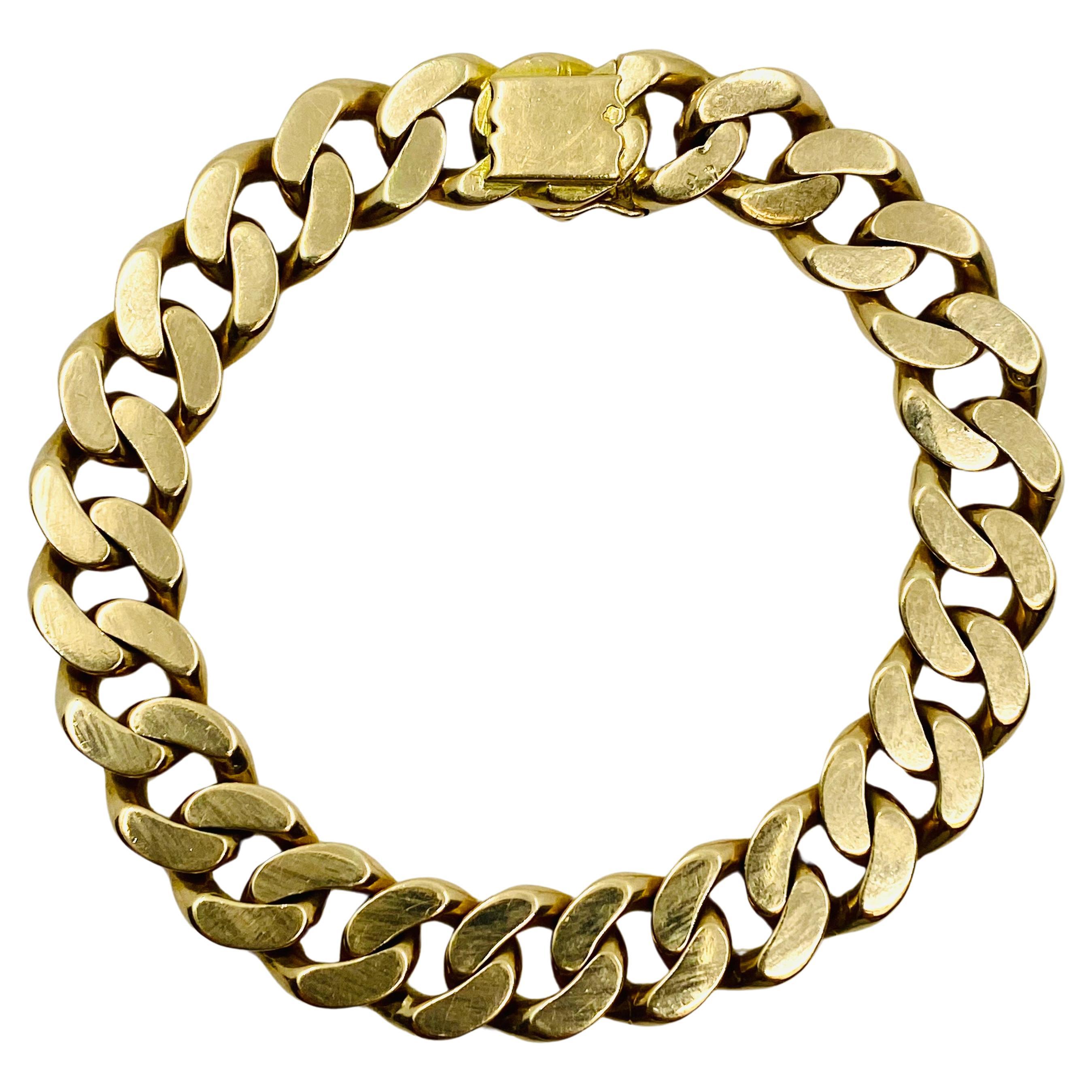 Vintage French Bracelet 18k Rose Gold Curb Link