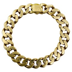 Vintage French Bracelet 18k Rose Gold Curb Link