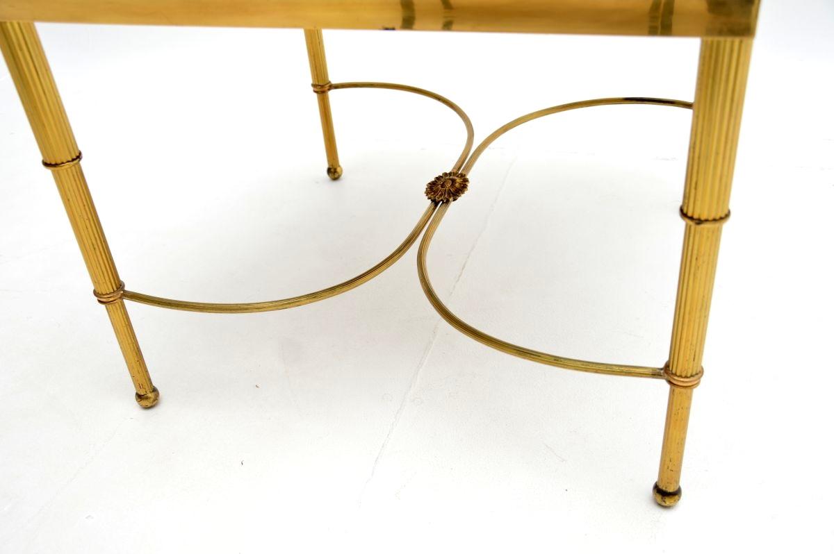 Vintage French Brass and Marble Coffee / Side Table en venta 1