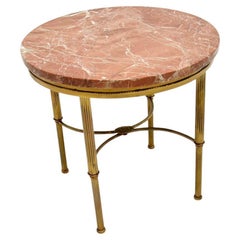 Vintage French Brass and Marble Coffee / Side Table