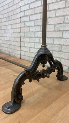 Vintage French Brass and Wrought Iron Hand Clothing Rack Stand