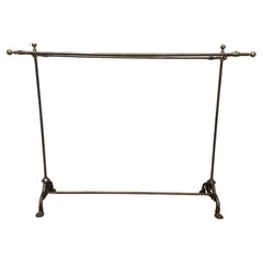 Antique French Brass and Wrought Iron Hand Clothing Rack Stand