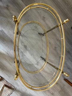 Vintage French Brass Bar Cart, 20th Century