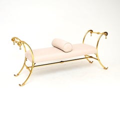 Vintage French Brass Bench / Stool