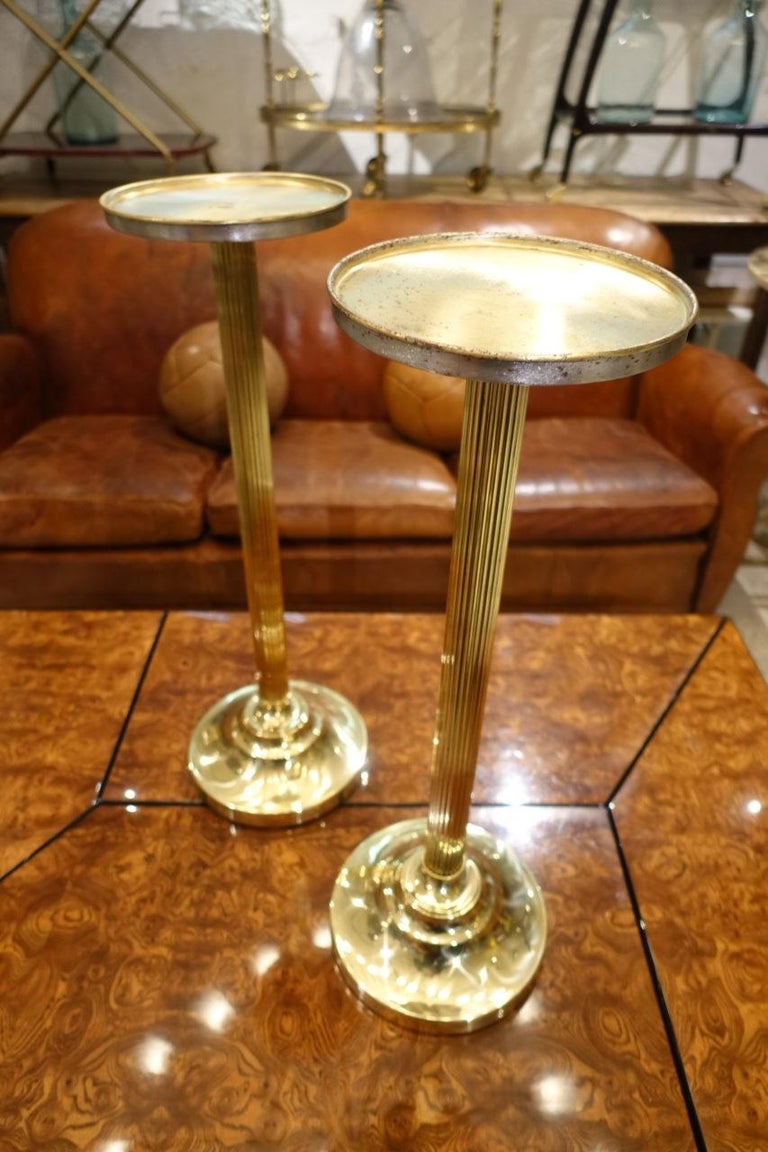 Vintage French Brass Champagne Cooler Stands at 1stDibs