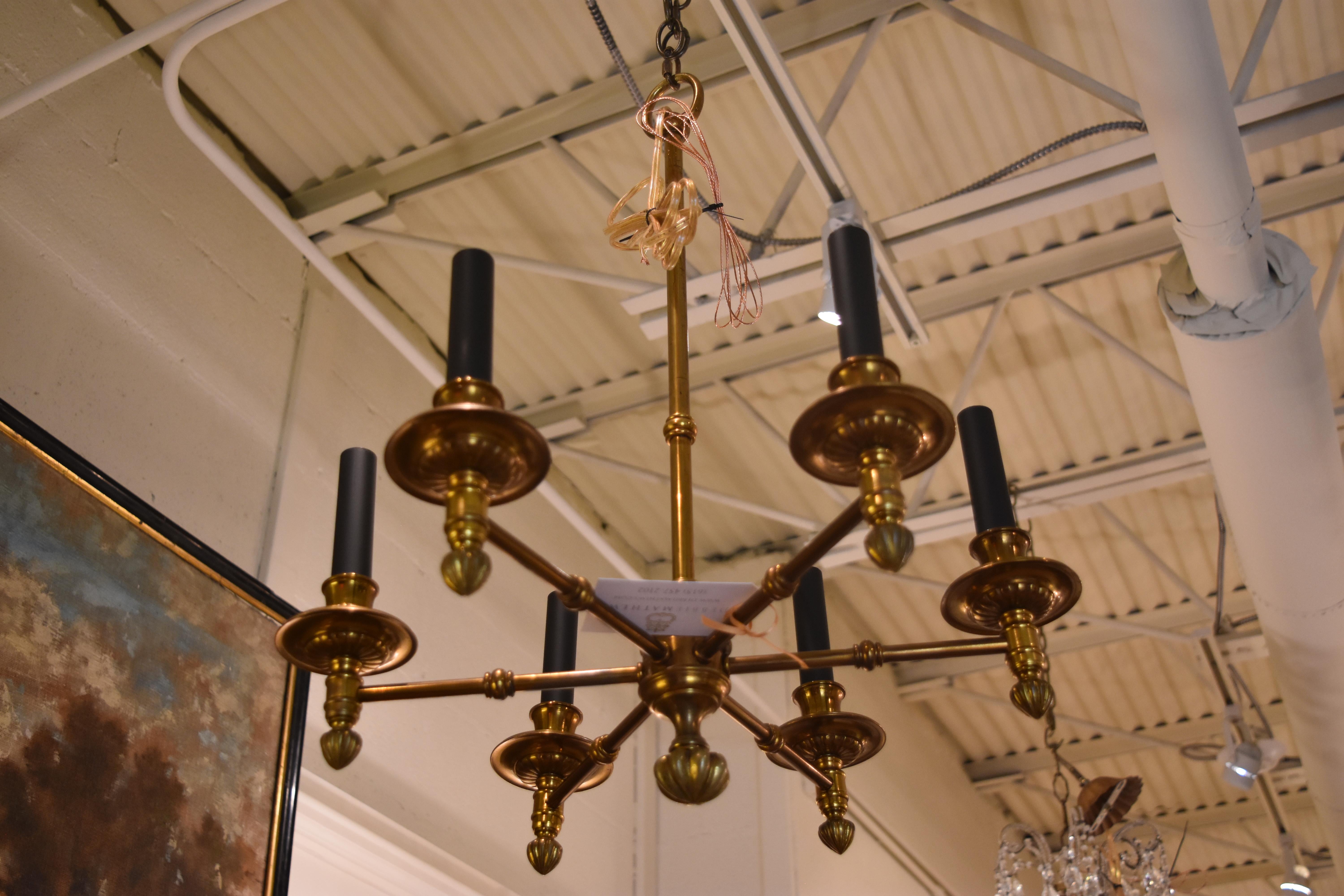 black candlestick chandelier