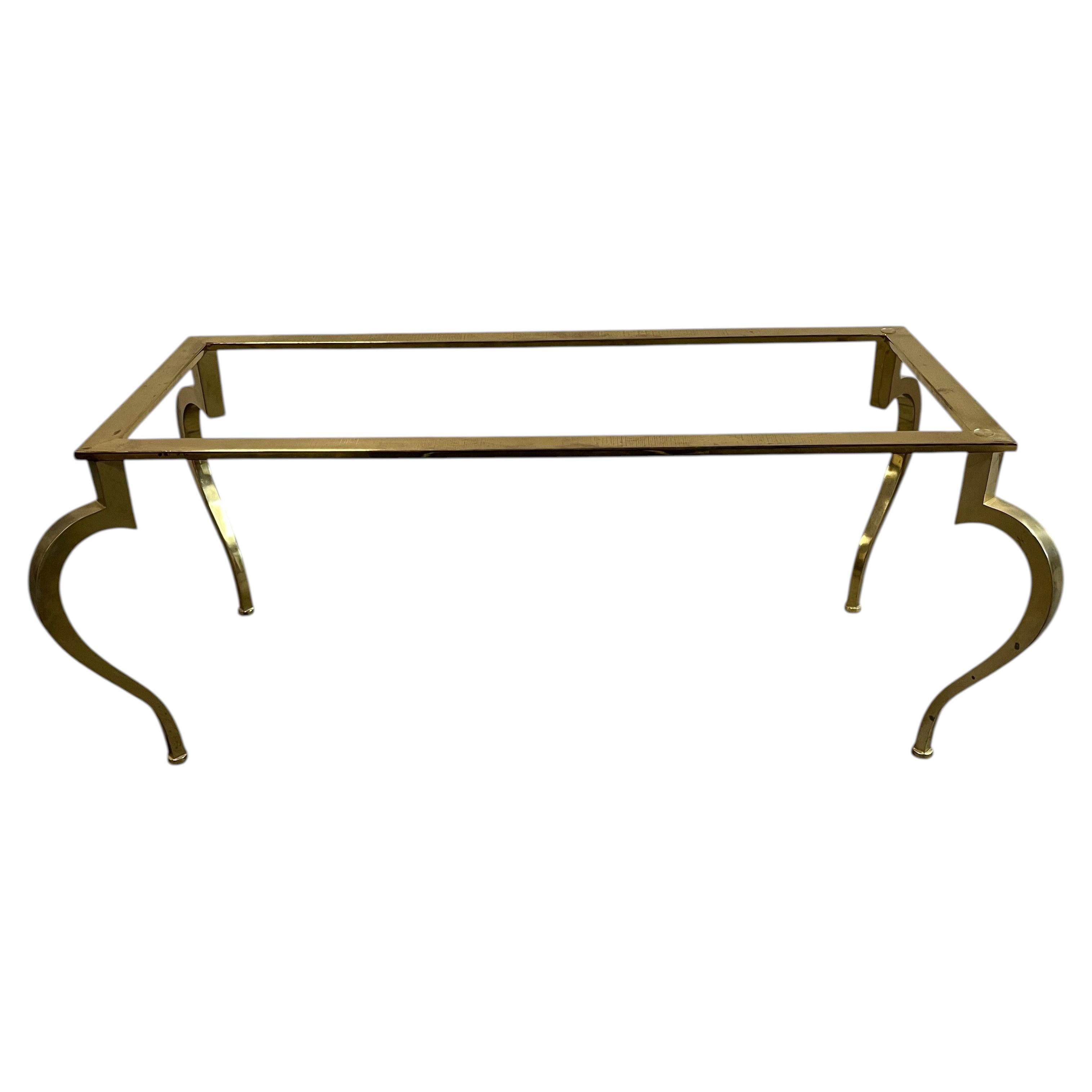 Vintage French Brass Coffee Table Base in the Manner of Maison Ramsay