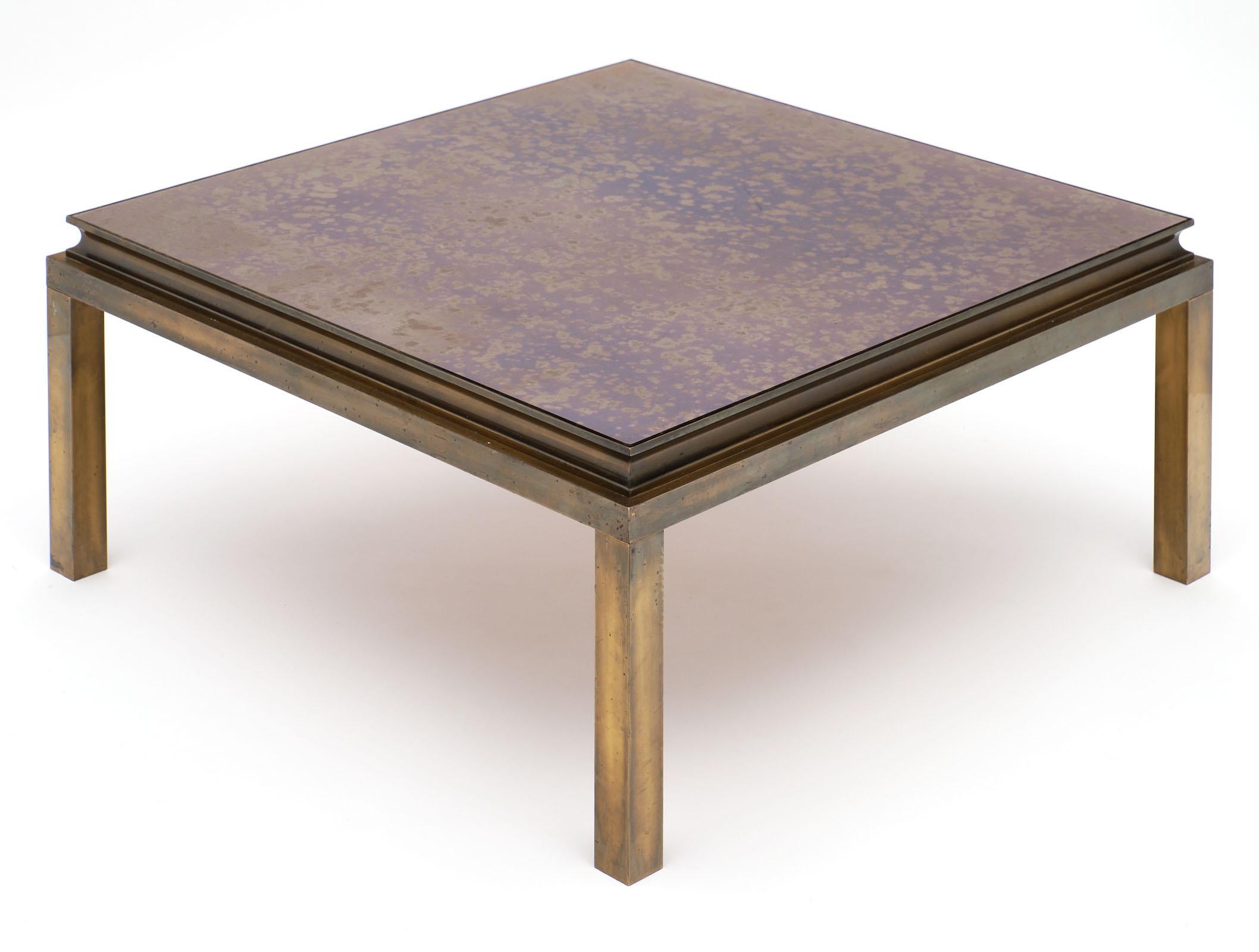 Vintage French Brass Coffee Table 1