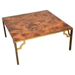 Vintage French Brass Coffee Table