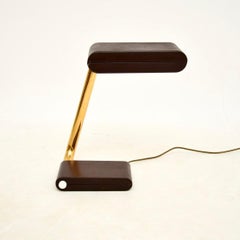 Vintage French Brass Desk Lamp