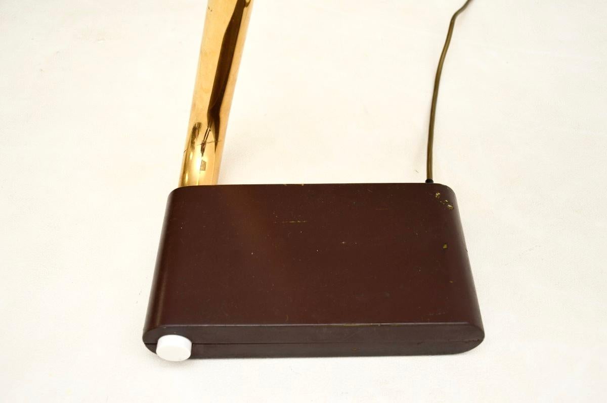 Vintage French Brass Desk Lamp For Sale 3