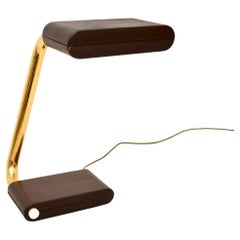 Vintage French Brass Desk Lamp