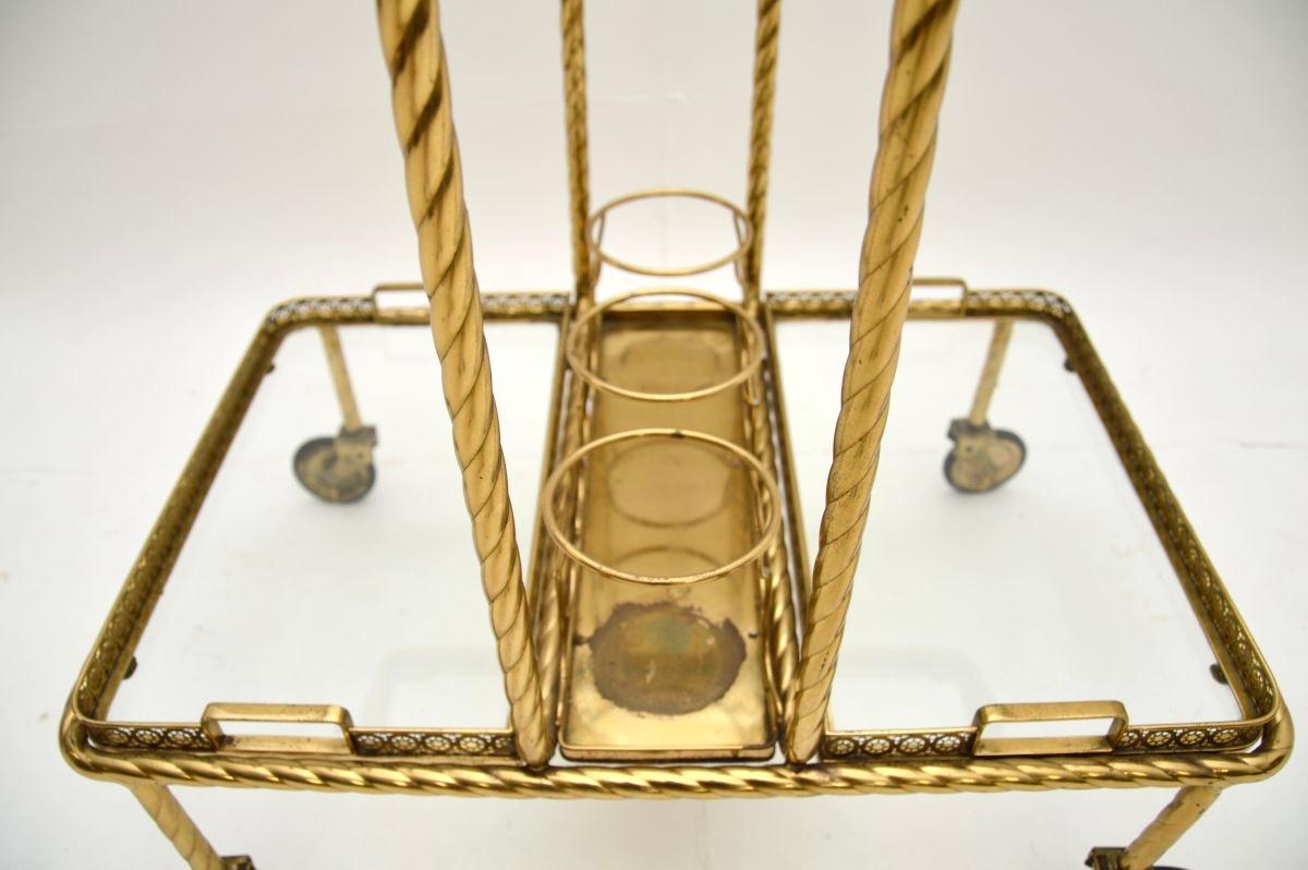 Vintage French Brass Getränkewagen für Harrods im Angebot 3