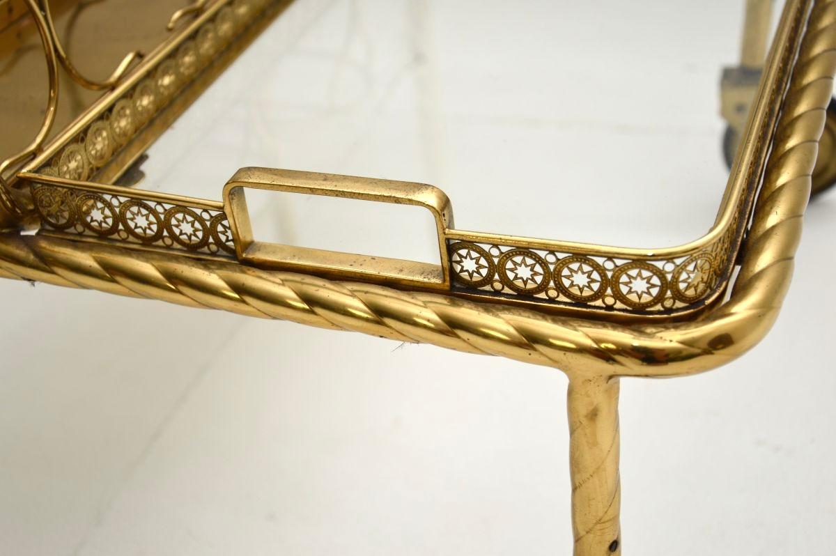 Vintage French Brass Getränkewagen für Harrods (Messing) im Angebot