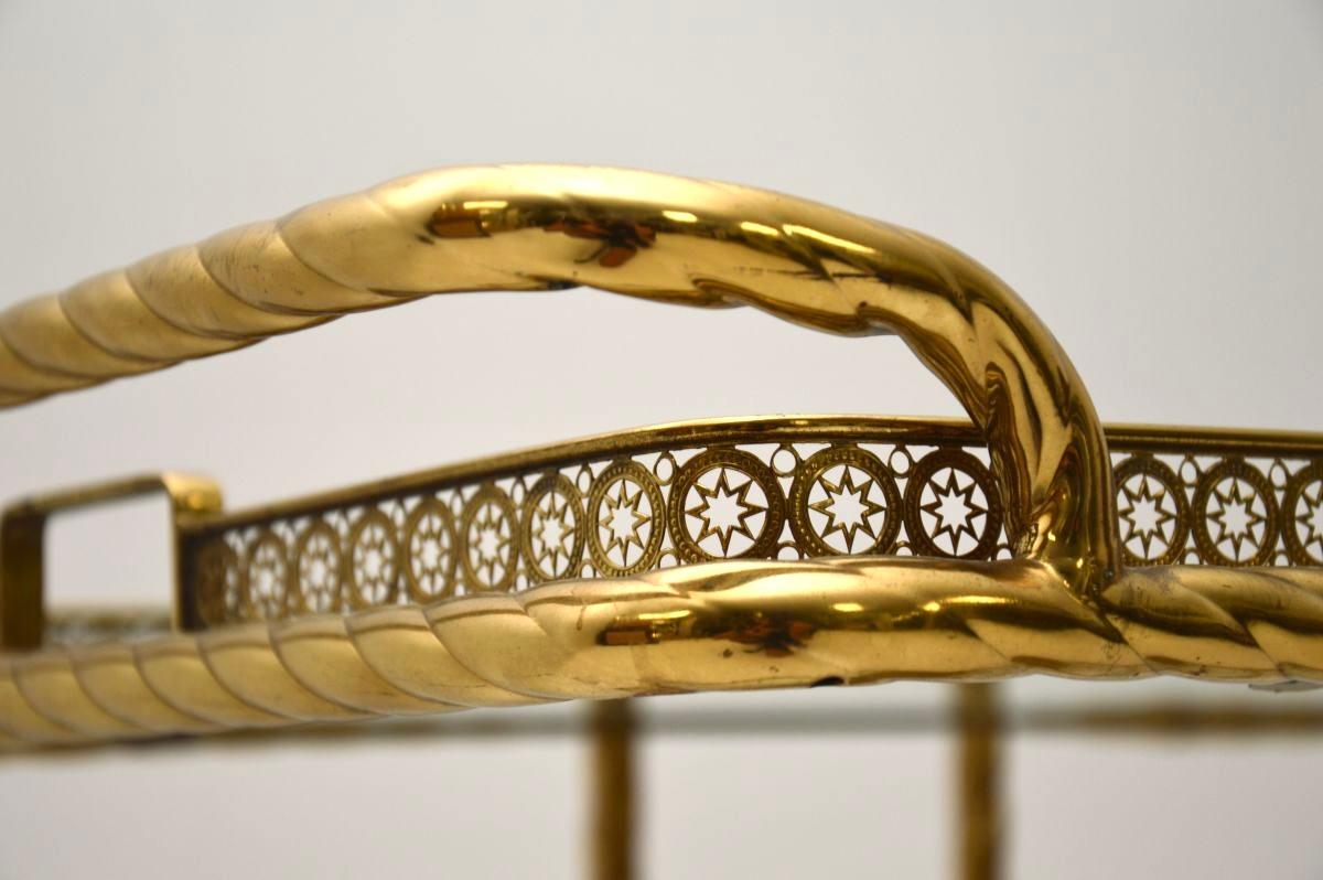 Vintage French Brass Getränkewagen für Harrods im Angebot 1