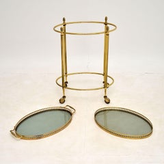 Vintage French Brass Drinks Trolley