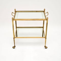Vintage French Brass Drinks Trolley