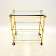 Vintage French Brass Drinks Trolley