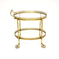 Vintage French Brass Drinks Trolley