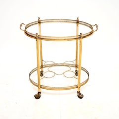 Vintage French Brass Drinks Trolley