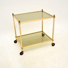 Vintage French Brass Drinks Trolley