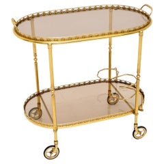 Vintage French Brass Drinks Trolley