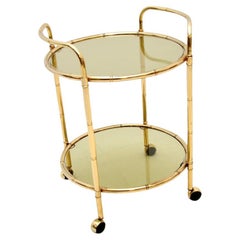 Vintage French Brass Drinks Trolley