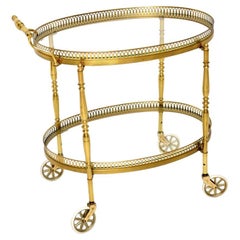 Vintage French Brass Drinks Trolley